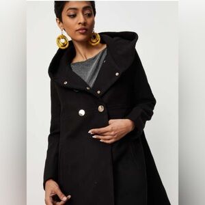 ZARA WOOL BLEND COAT WITH WRAP COLLAR